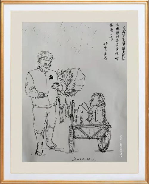 肇慶文藝志愿者執筆為戈 速寫組畫定格抗疫溫情